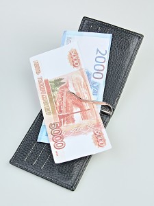 YK Зажим для купюр "080" б/н (нат. кожа)