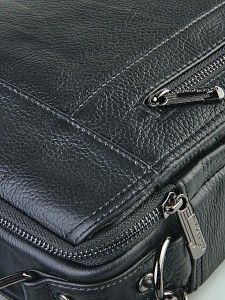 Сумка мужская "0075S" (черн./нат.кожа)